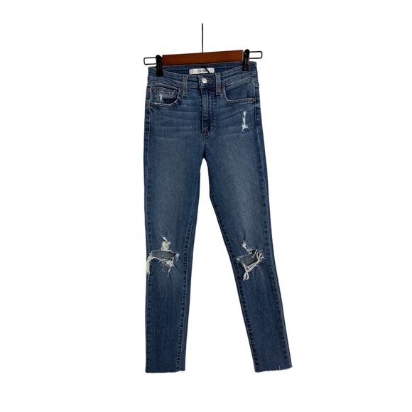 Joe's Jeans Blue Denim Straight Leg Distressed Jeans Size Women's 24 - Picture 1 of 4